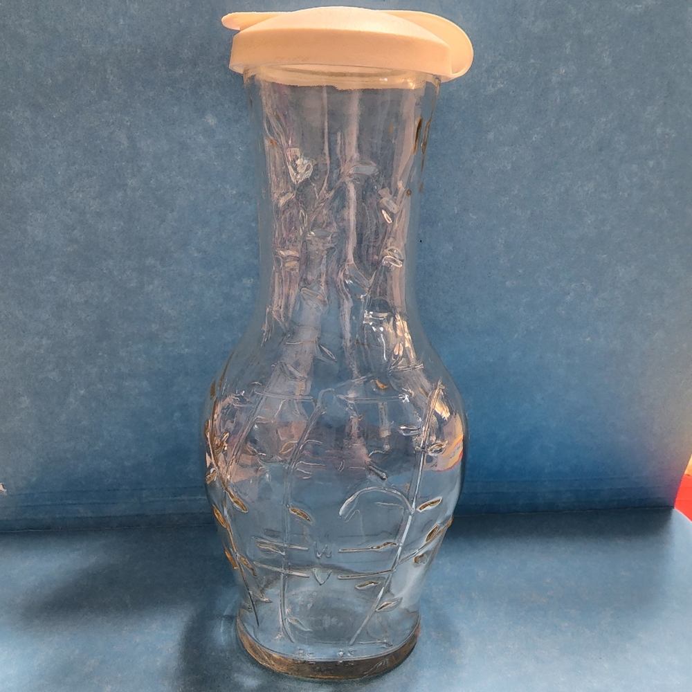 Good Seasons vinaigrette dressing glass cruet with top - authentic Vintage